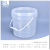 曦润 塑料桶带盖小水桶冰粉用桶5L10升酱料分装密封桶冰激凌桶 5L-透明