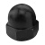 得筑工品 铁黑色六角盖型螺母 一体盖形螺母镀黑锌盖帽螺母 M10（铁发黑） 
