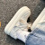 CLCEY品牌小白鞋女2024新款夏季百搭厚底鞋子小个子显高运动休闲板鞋 米白色 35