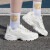 斯凯奇（Skechers）女鞋2024春季新款潮流运动鞋厚底增高老爹鞋透气网面熊猫鞋跑步鞋 乳白色-OFWT/现货速发 37