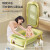 优乐博（ULOP）婴儿洗澡盆可折叠儿童浴盆大号可坐可躺宝宝洗澡沐浴盆新生儿用品 绿【带温度计】