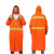 环卫大褂雨衣双反光条长款连体男防雨水加厚雨披保洁服园林 橘色双道反光条雨衣 XXL