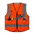 江波（JIANGBO） 反光马甲反光背心 施工夜间作业警示服 口袋款 荧光橙 