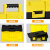 五金工具箱 大号多功能 手提式维修工具装工具收纳箱收纳盒 E款 17寸黑黄色-金属扣