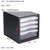 得力9774文件柜(黑)1只  塑料收纳盒透明桌上文件柜四层办公用品分类整理柜子抽屉柜文具箱小型桌面文件柜