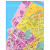 市北区地图 青岛市各区市地图系列 108cm*76cm 办公室商务会议家用 旅游 生活