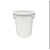 曦润 大号加厚塑料水桶带盖手提式铁柄圆形储水桶消毒化工桶 型号100白色可装水170斤【单桶】