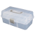 友力恒 零件箱 透明塑料工具箱 分隔可拆把手 一体箱大号330*200*150mm