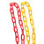 纳仕徳 LW0107 酒店隔离警示防护塑料链条雪糕筒6mm警示链 黄色链条（10米）