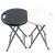 海斯迪克 HKCL-404 加厚塑料折叠凳子 成人高圆凳餐凳 户外便携小椅子 白色
