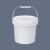 希万辉 塑料外卖打包装桶果酱桶塑料桶带盖密封小桶子胶水桶 5L白色 （2个）