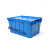 塑料周转箱带盖物流运输箱加厚物料箱框长方形斜插式收纳箱塑料箱 长宽高60*40*31厘米绿色 长宽高60*40*45厘米特大号蓝色 大号