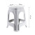 墨申加厚塑料凳子熟胶塑胶高凳板凳方凳定制 灰色【加厚款】10张(47CM高)