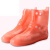 聚远（JUYUAN）防水鞋套雨天防雨水鞋套防滑耐磨成人男女下雨硅胶鞋套  橙色 S 1双价