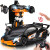 JJRC手势感应变形遥控汽车儿童充电动赛车金刚机器人男孩玩具车3-6岁8 【声控+遥控】D830兰博-黑色 标配单电【一组充电锂电池】