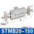 气动STMB10/16-25-50-75-100-125-150-200-175-S双杆滑台气缸 S STMB20-150 双杆 带磁