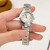 卡西欧（CASIO） 卡西欧(CASIO)女表 钢带小表盘女士石英粉色手表送女友礼物 黄盘钢带LTP-1241D-7A2