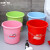 加厚洗衣塑料水桶手提装水大红色塑料桶盆桶 红色 18L34*32cm