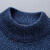 ElegantMan高品质柔软半高领厚款毛衣男韩版针织衫冬季青年加绒毛线衣 牛仔蓝 M/170