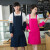 日涵日本进口品质时尚围裙厨房家居棉咖啡店工作服女可爱 大红色+配套袖套