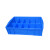 筐子塑料 塑料周转箱 加厚分格箱塑胶筐 螺丝分格盒 工具筐物料框 大4格 全新料蓝色
