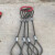 镀锌压制钢丝绳吊索具带钩拖车钢丝绳组合吊具起重工具双腿四腿 4.7吨3米2根环眼吊钩