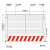 工地基坑护栏网道路工程施工警示围栏建筑定型化临边防护栏杆栅栏 1.2高2米宽/10KG/黑黄/网格
