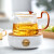 华行 英式下午茶茶具套装轻奢客厅家用玻璃水果茶壶花茶壶耐热 温茶炉套装+4杯+4格零食盘