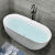 保温浴缸亚克力薄边浴缸无缝浴缸家用成人独立式欧式浴缸贵妃浴缸 浴缸+黑色落地水龙头 1.2米（出口品质）