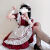 木西十日本cos服红色性感女仆装全套床上二次元动漫服萝莉软妹大码女装 服装七件套 S