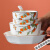 套碗 饭碗家用陶瓷吃饭碗套碗套装釉中彩创意新中式汤碗面碗盘组 柿柿如意4.5英寸碗6个 0头