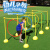 儿童跨栏钻洞游戏道具幼儿园体智能户外钻圈感统训练趣味运动器材 标志杆【100CM】【5根】
