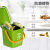 20升垃圾分类垃圾桶厨房手提桶圆桶10L带盖带提手大号厨余餐厨绿 20L方形手提桶绿色