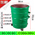 定铁垃圾桶 户外环卫挂车大铁桶 360L铁垃圾桶 市政铁皮垃圾 绿色2.0厚带盖