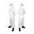 3M 4545防护服防尘防液体喷溅工业实验室液体喷涂农药白色带帽连体服XL码 10件套
