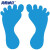 海斯迪克 脚印地贴 (10对) 蓝色 小脚丫贴纸 幼儿园学校台阶贴地板楼梯贴   gnjz-4002