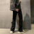 定途法式工装修身搭配马丁靴的裤子高街vibe裤子男小众设计感重磅飞行 黑色M505 M