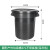 铸固 大容量垃圾桶 大号商用户外圆形加厚带轮子有盖储水桶 37L不带底座-黑灰色