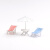 建筑材料 DIY手工拼装 模型沙盘模型配景太阳伞桌沙滩躺椅 多规格 红格子躺椅 1个