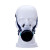 日本重松单罐防毒面具防尘口罩TW01SC时尚轻便单滤盒华美盾男女通用 幻影蓝+T2滤盒