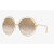 蔻依 CHLOE 太阳镜 女款大框眼镜金色圆框棕色渐变镜片墨镜 CE114ST 810