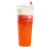 猴大福90口径一次性奶茶杯子网红注塑料杯商用果汁饮品饮料杯印刷 700ml国风孔雀杯无盖/100个