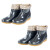 沸耐笙 FNS-04978 通用式双色低帮加棉雨鞋 耐酸碱油用低筒PVC水鞋 519低筒黑色加棉 37 双