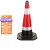 橡胶雪糕筒路障警示红白反光路锥形桶隔离墩道路施工高 带环高70cm3斤