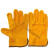 牛皮电焊手套左手单只电焊工专用黄牛皮隔热耐磨防烫劳保防护手套 牛皮手套6只（左手）
