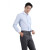 中神盾 2521 男式长袖衬衫修身韩版职业商务衬衣 蓝色竖条纹拼白领 39码 (100-499件)