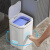 智能垃圾桶自动抽换袋2023新款防水带盖卫生轻奢客厅卧室纸篓感应 12L白色三模电池款 感应/压圈/
