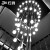 灯痕北欧loft现代简约楼梯间别墅复式中空后现代客厅吊灯旋转长吊灯具 20头-4米-50公分直径
