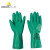 代尔塔201801丁腈防化手套防水防腐蚀耐酸碱耐磨橡胶手套 绿色 9