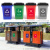 坚冠 垃圾分类图标贴纸 通用款防水防晒垃圾桶标识 其它有害厨余可回收物四色类别标签 4件套20x15cm